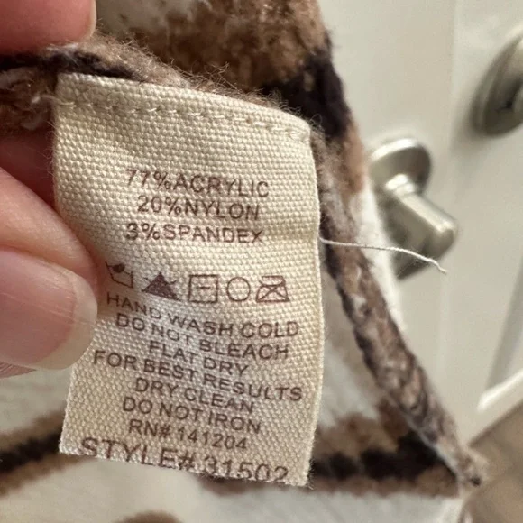 Hem & Thread Striped Open-Front Cardigan Sweater - Lage - Picture 7 of 7